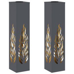 VidaXL Słoneczna LED lampa na ścieżkę 2 pcs Antracyt