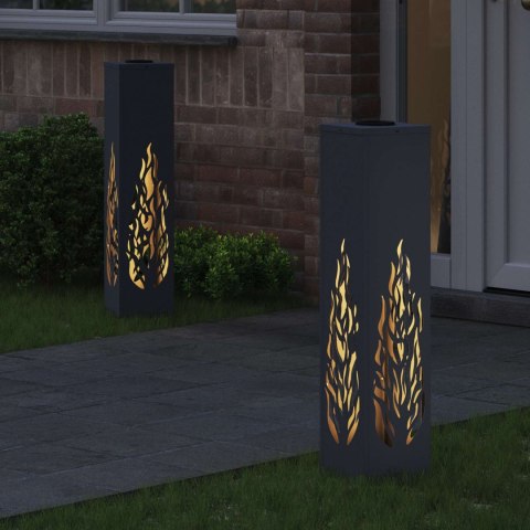 VidaXL Słoneczna LED lampa na ścieżkę 2 pcs Antracyt