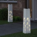 VidaXL Słoneczna LED lampa na ścieżkę 2 pcs Biały