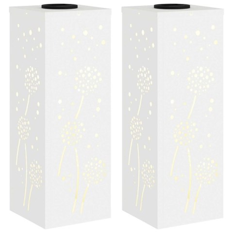 VidaXL Słoneczna LED lampa na ścieżkę 2 pcs Biały