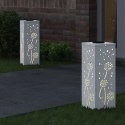 VidaXL Słoneczna LED lampa na ścieżkę 2 pcs Biały