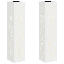 VidaXL Słoneczna LED lampa na ścieżkę 2 pcs Biały