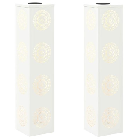 VidaXL Słoneczna LED lampa na ścieżkę 2 pcs Biały