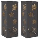 VidaXL Słoneczna LED lampa na ścieżkę 2 pcs Czarny