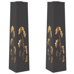 VidaXL Słoneczna LED lampa na ścieżkę 2 pcs Czarny