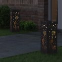 VidaXL Słoneczna LED lampa na ścieżkę 2 pcs Czarny