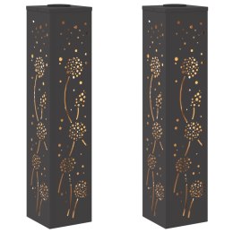 VidaXL Słoneczna LED lampa na ścieżkę 2 pcs Czarny