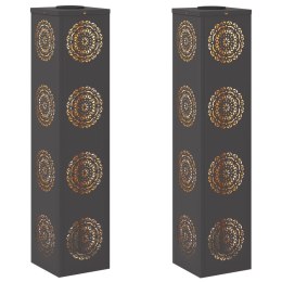 VidaXL Słoneczna LED lampa na ścieżkę 2 pcs Czarny