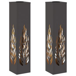 VidaXL Słoneczna LED lampa na ścieżkę 2 pcs Czarny