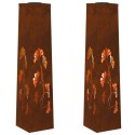 VidaXL Słoneczna LED lampa na ścieżkę 2 pcs Rdzawy