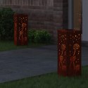 VidaXL Słoneczna LED lampa na ścieżkę 2 pcs Rdzawy