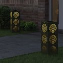 VidaXL Słoneczna LED lampa na ścieżkę 2 pcs Zielony oliwkowy