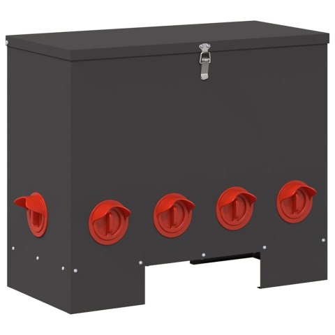 KARMNIK DLA KUR 2 SZT. CZARNY 60,5X29X51CM