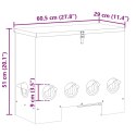KARMNIK DLA KUR 2 SZT. CZARNY 60,5X29X51CM