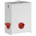 VidaXL Karmnik dla kur 2 pcs Srebrny 32,5 x 20,5 x 43 cm