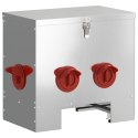 VidaXL Karmnik dla kur 2 pcs Srebrny 40,5 x 25 x 38 cm