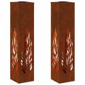 VidaXL Słoneczna LED lampa na ścieżkę 2 pcs Rdzawy