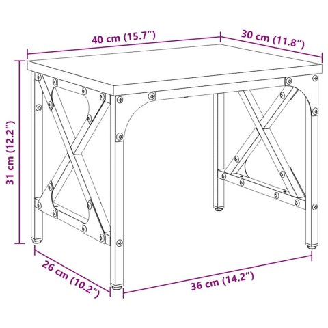 STOJAK NA DRUKARKĘ Z REGULACJĄ STARE DREWNO 40X30X31CM LOFT