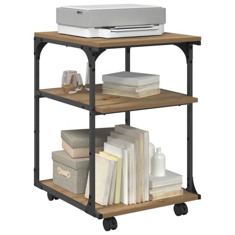 VidaXL Stojak na drukarkę Dąb rzemieślniczy 43 x 48 x 64 cm