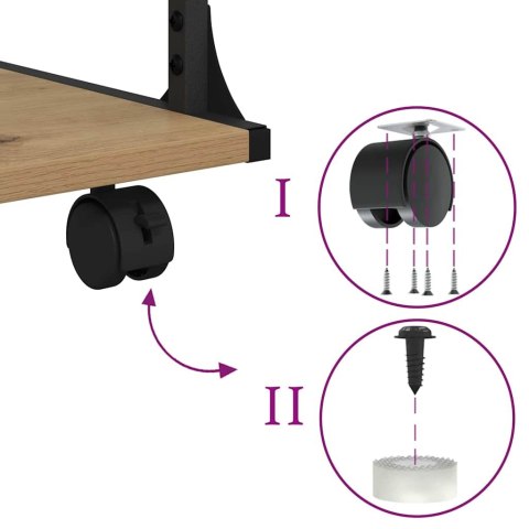 VidaXL Stojak na drukarkę Dąb rzemieślniczy 43 x 48 x 64 cm