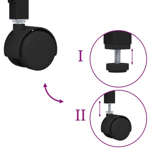 VidaXL Wózek Kuchenny Czarny Dąb 53 x 20 x 76 cm