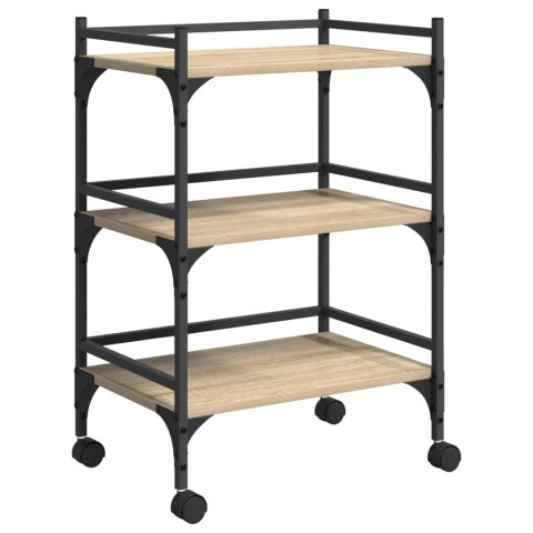 VidaXL Wózek Kuchenny Dąb Sonoma 50 x 35 x 75,5 cm