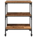 VidaXL Wózek Kuchenny Stare drewno 60 x 41 x 76 cm
