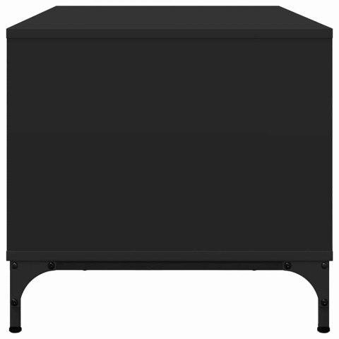 VidaXL Stolik kawowy z szufladą Czarny Dąb 90 x 49 x 46 cm