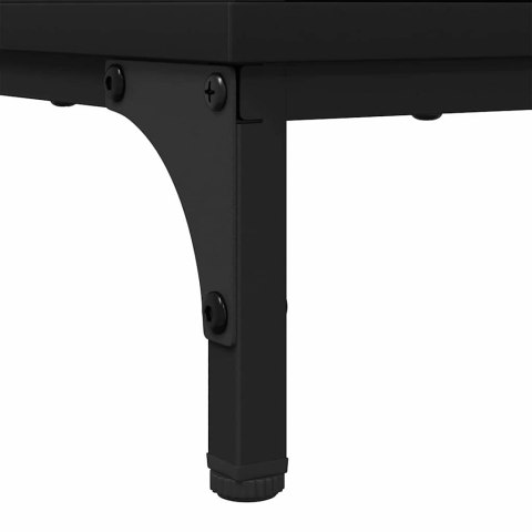 VidaXL Stolik kawowy z szufladą Czarny Dąb 90 x 49 x 46 cm