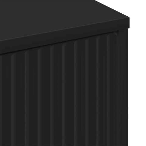 VidaXL Stolik kawowy z szufladą Czarny Dąb 90 x 49 x 46 cm