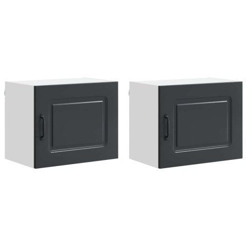 VidaXL Front do zmywarki Kalmar 2 pcs Czarny 50 x 31 x 40 cm