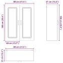 VidaXL Front do zmywarki Kalmar Czarny 80 x 31 x 100 cm