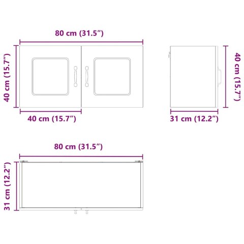 VidaXL Front do zmywarki Kalmar Dąb Sonoma 80 x 31 x 40 cm