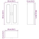 VidaXL Front do zmywarki Kalmar Szary Sonoma 60 x 31 x 100 cm