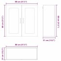 VidaXL Front do zmywarki Kalmar Szary Sonoma 80 x 31 x 80 cm
