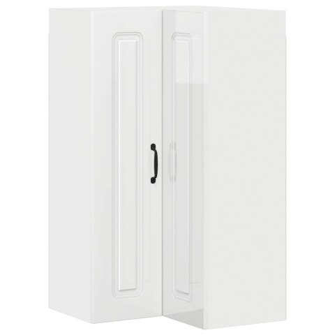 VidaXL Front do zmywarki Kalmar Wysoki połysk biały 57 x 57 x 100 cm