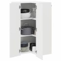 VidaXL Front do zmywarki Kalmar Wysoki połysk biały 57 x 57 x 100 cm