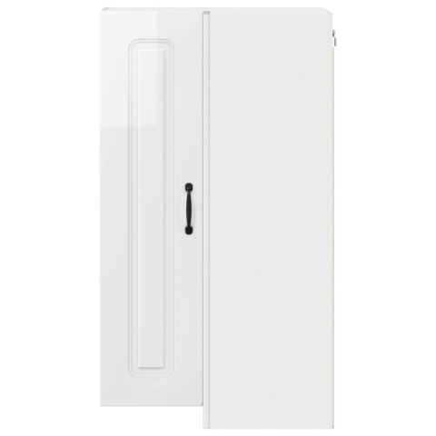 VidaXL Front do zmywarki Kalmar Wysoki połysk biały 57 x 57 x 100 cm