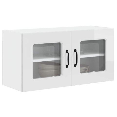 VidaXL Front do zmywarki Kalmar Wysoki połysk biały 80 x 31 x 40 cm