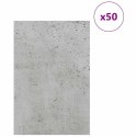 VidaXL Panele dekoracyjne 50 pcs Betonowy szary 40 x 60 x 0.27 cm