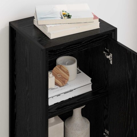 VidaXL Bufet Czarny Dąb 43 x 36 x 75,5 cm Materiał drewnopochodny