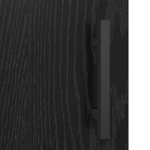 VidaXL Bufet Czarny Dąb 69,5 x 34 x 90 cm Materiał drewnopochodny