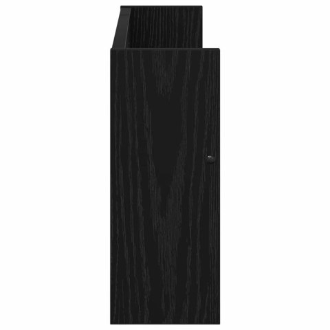 VidaXL Regał na gazety z półką 2 pcs Czarny Dąb 60 x 12 x 30 cm