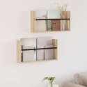 VidaXL Regał na gazety z półką 2 pcs Dąb Sonoma 60 x 12 x 30 cm