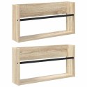 VidaXL Regał na gazety z półką 2 pcs Dąb Sonoma 60 x 12 x 30 cm