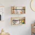 VidaXL Regał na gazety z półką 2 pcs Dąb Sonoma 60 x 12 x 30 cm
