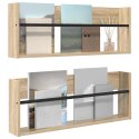 VidaXL Regał na gazety z półką 2 pcs Dąb Sonoma 80 x 12 x 30 cm