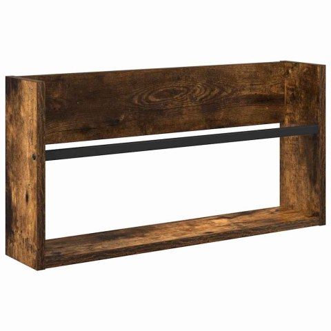 VidaXL Regał na gazety z półką 2 pcs Dąb wędzony 60 x 12 x 30 cm