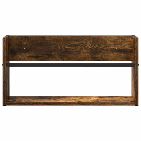VidaXL Regał na gazety z półką 2 pcs Dąb wędzony 60 x 12 x 30 cm