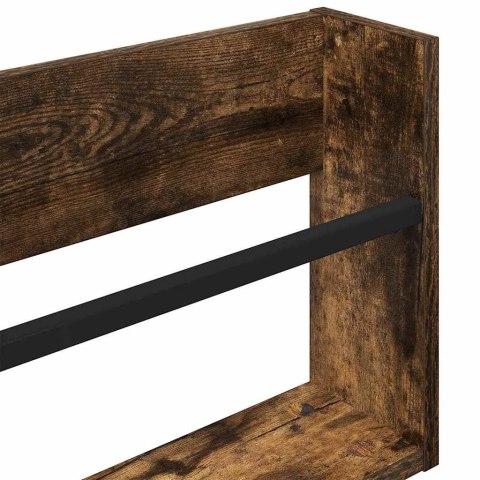 VidaXL Regał na gazety z półką 2 pcs Dąb wędzony 60 x 12 x 30 cm